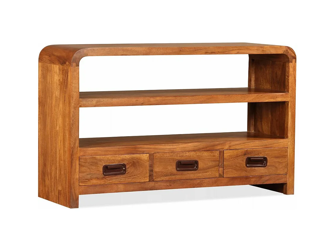 Meuble télé tv bois marron 90 x 30 x 55 cm 2502165