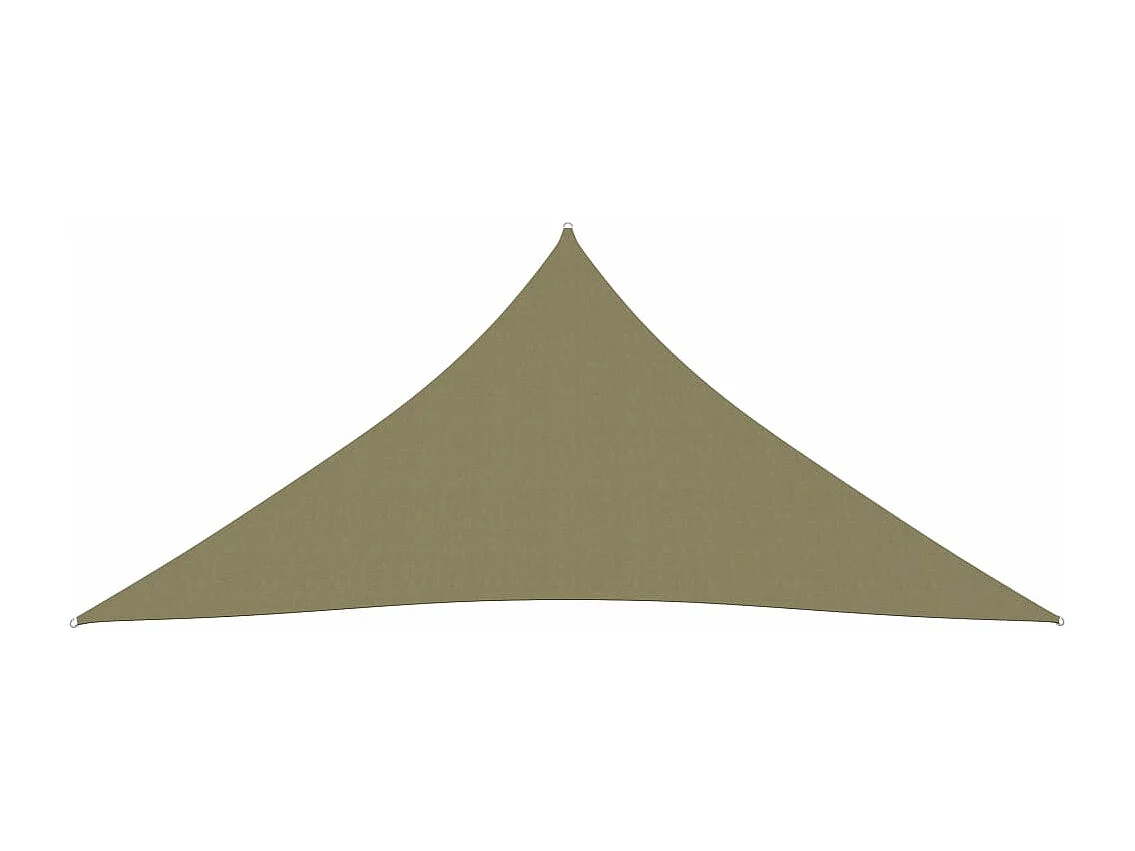 Guarda-sol vela tecido oxford triangular 4,5 x 4,5 x 4,5 m bege 02_0009852