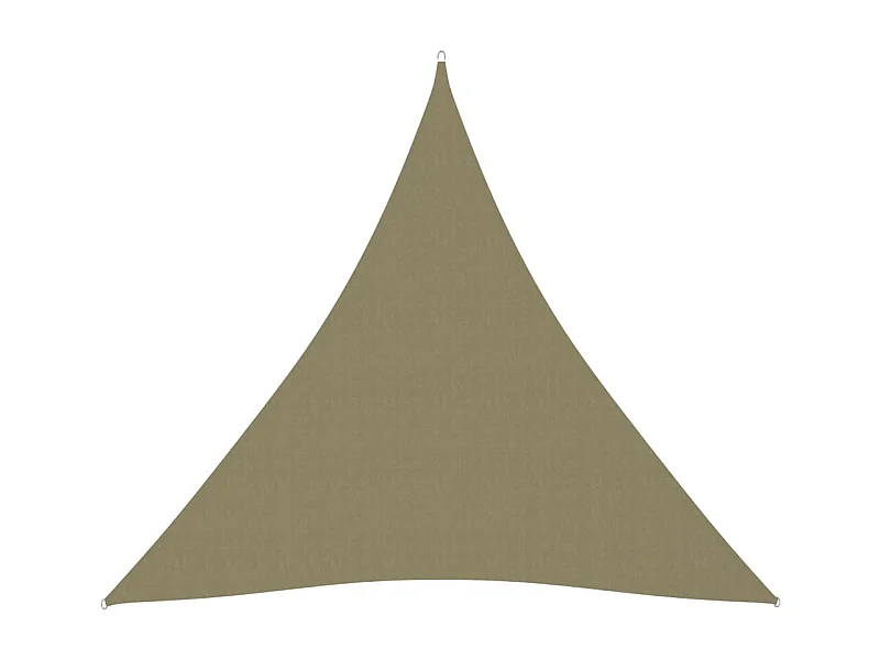 Guarda-sol vela tecido oxford triangular 4,5 x 4,5 x 4,5 m bege 02_0009852