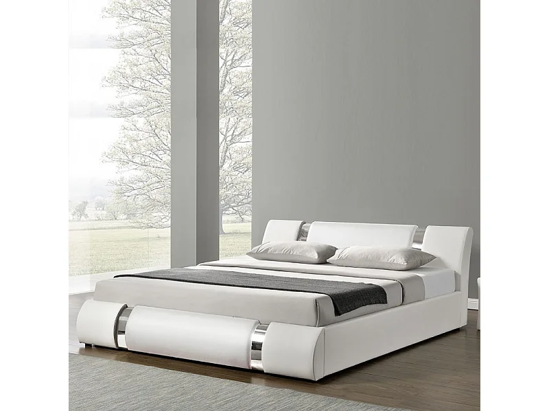 Ensemble Matelas Sommier Coffre Blanc 160 Nova