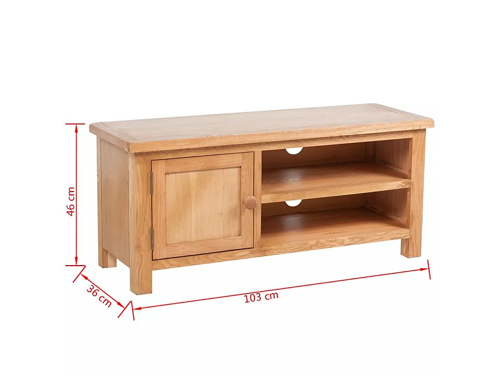 Meuble télé tv bois beige 103 x 36 x 46 cm 2502263