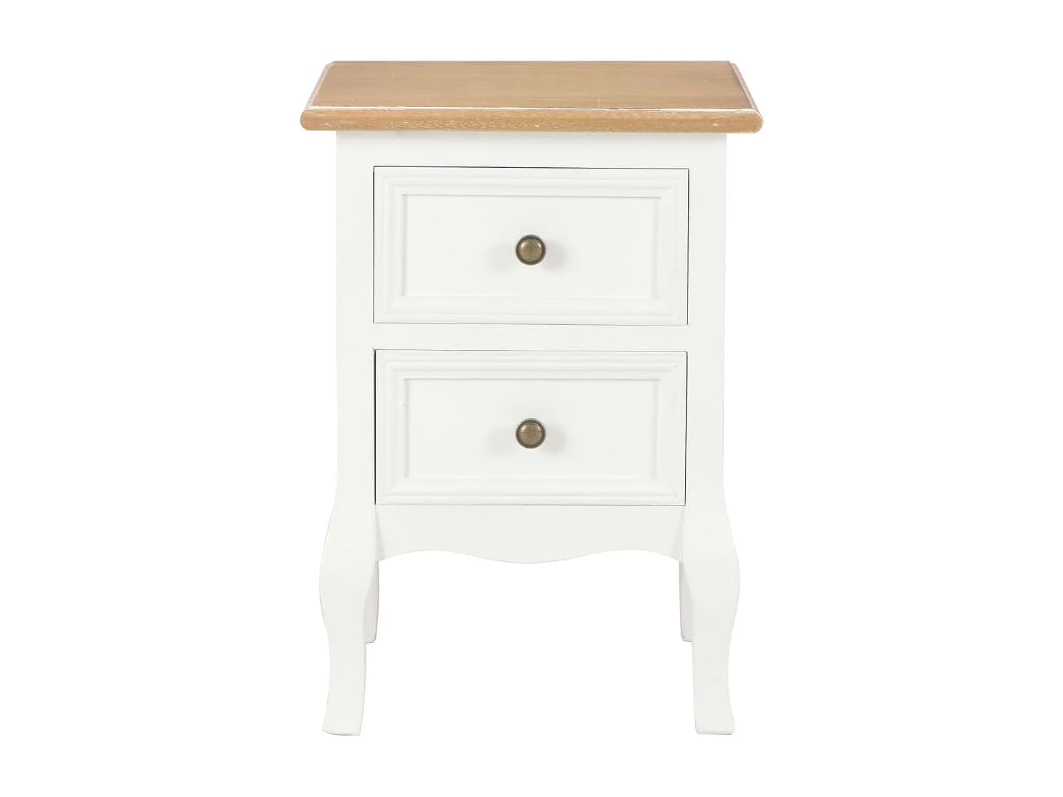 Table de nuit chevet effet bois blanche 35 x 30 x 49 cm 1402162