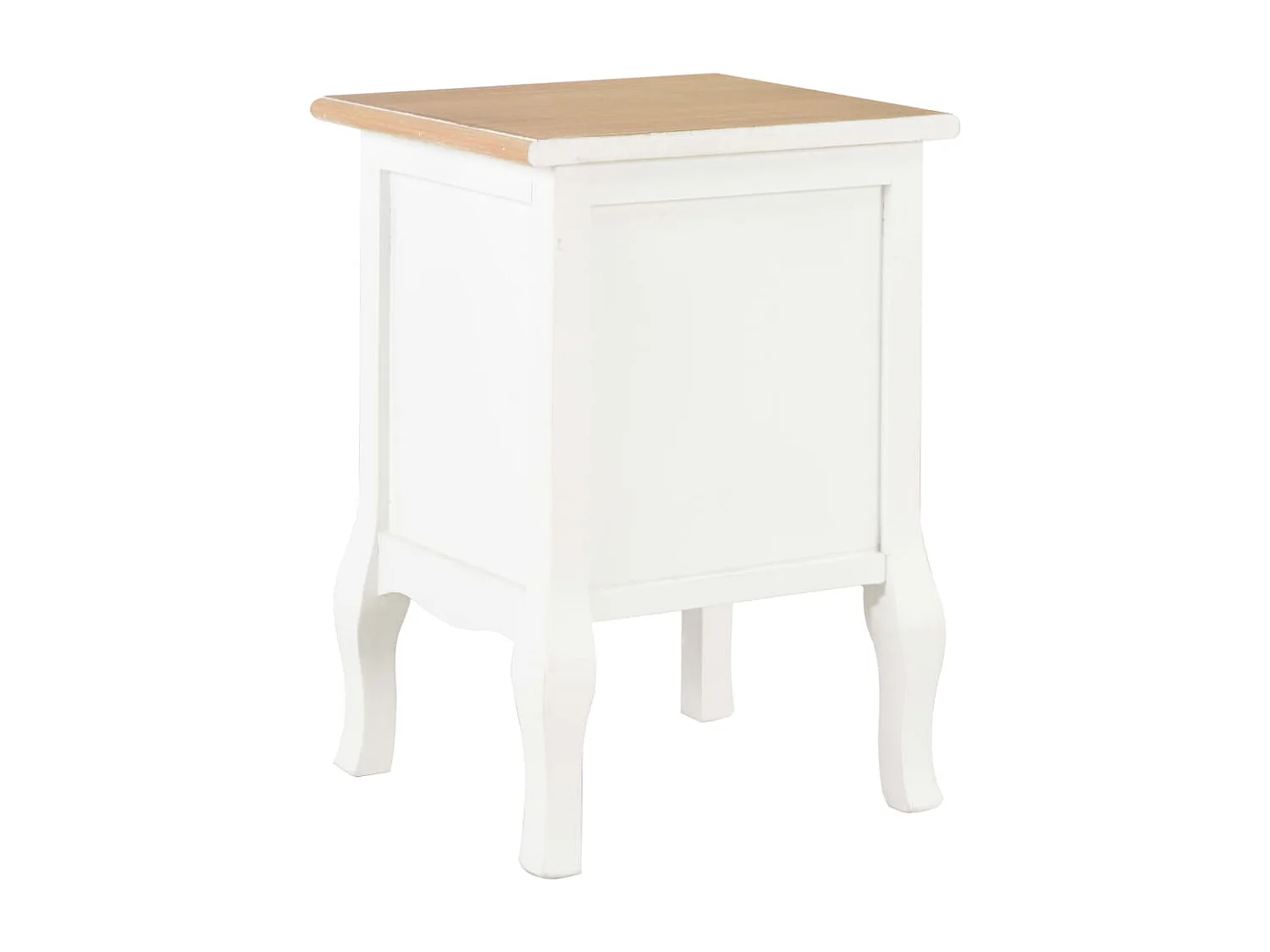 Table de nuit chevet effet bois blanche 35 x 30 x 49 cm 1402162