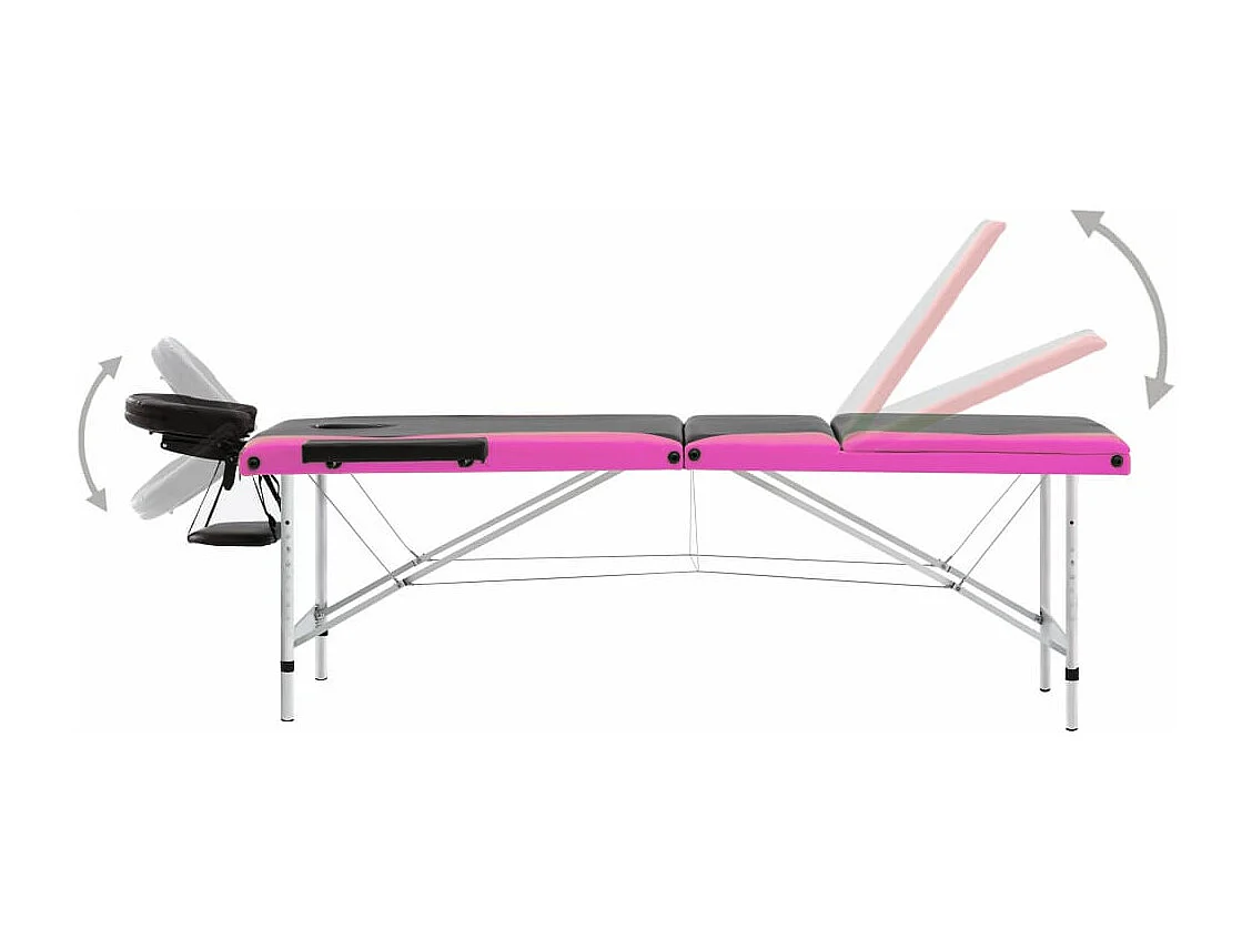 Table de massage pliable argenté 191 x 70 x 59 cm 02_0001824