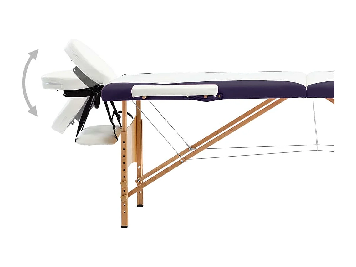Table de massage pliable bois blanche 191 x 70 x 59 cm 02_0001812