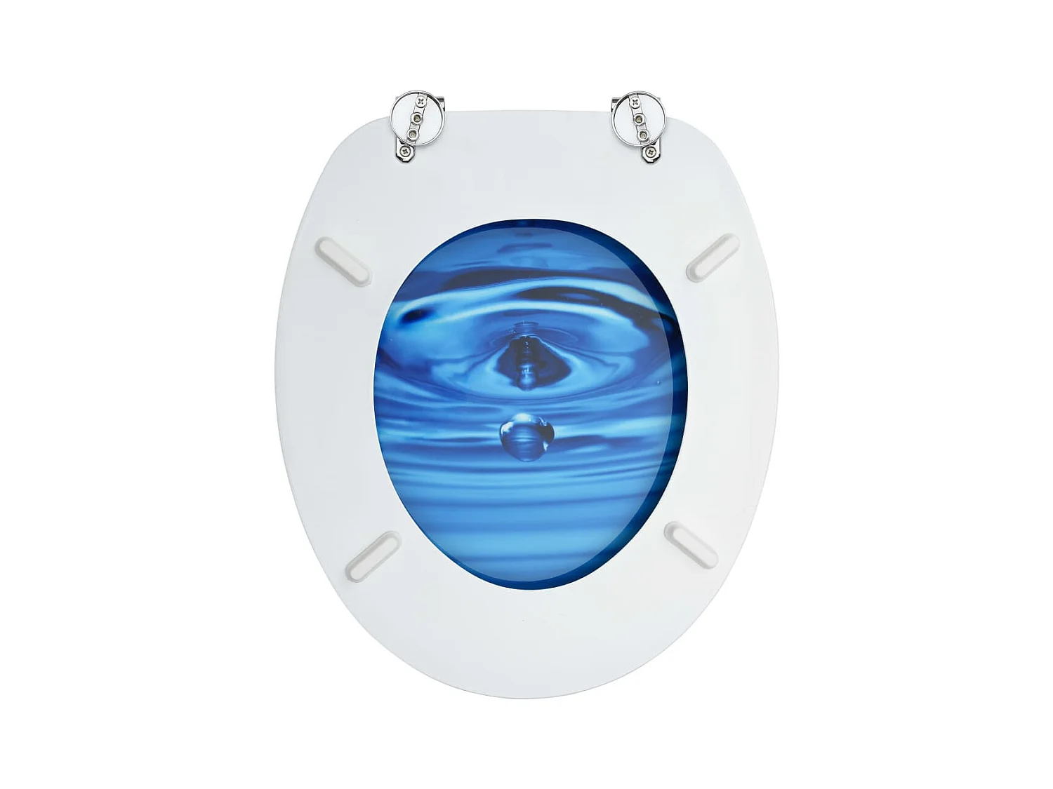 Lot de deux sièges effet bois bleue 43.7 x 37.8 x 5.3 cm 02_0002974