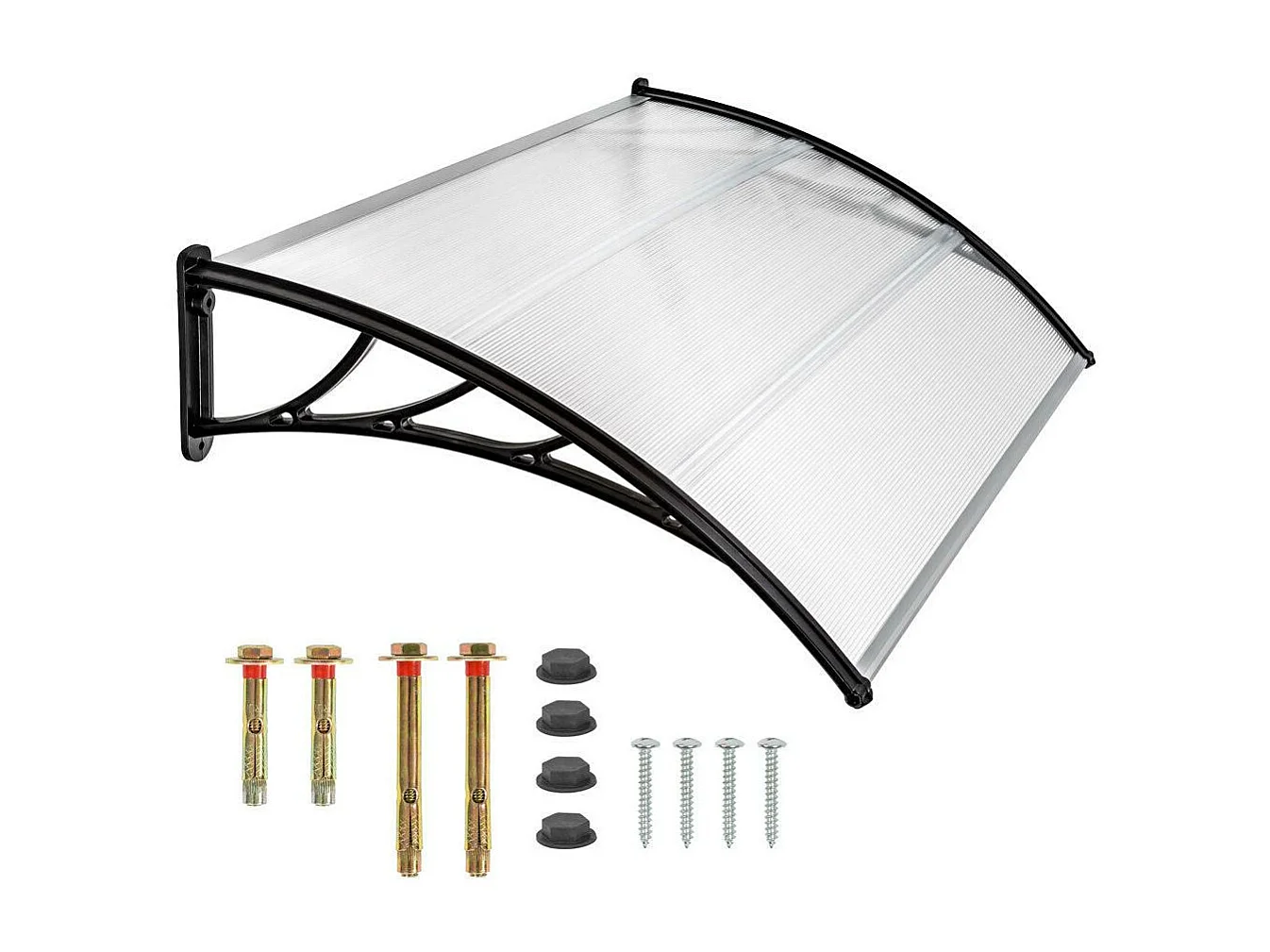 Pensilina porta pensilina moderna per casette da giardino in policarbonato 120 cm 2208289