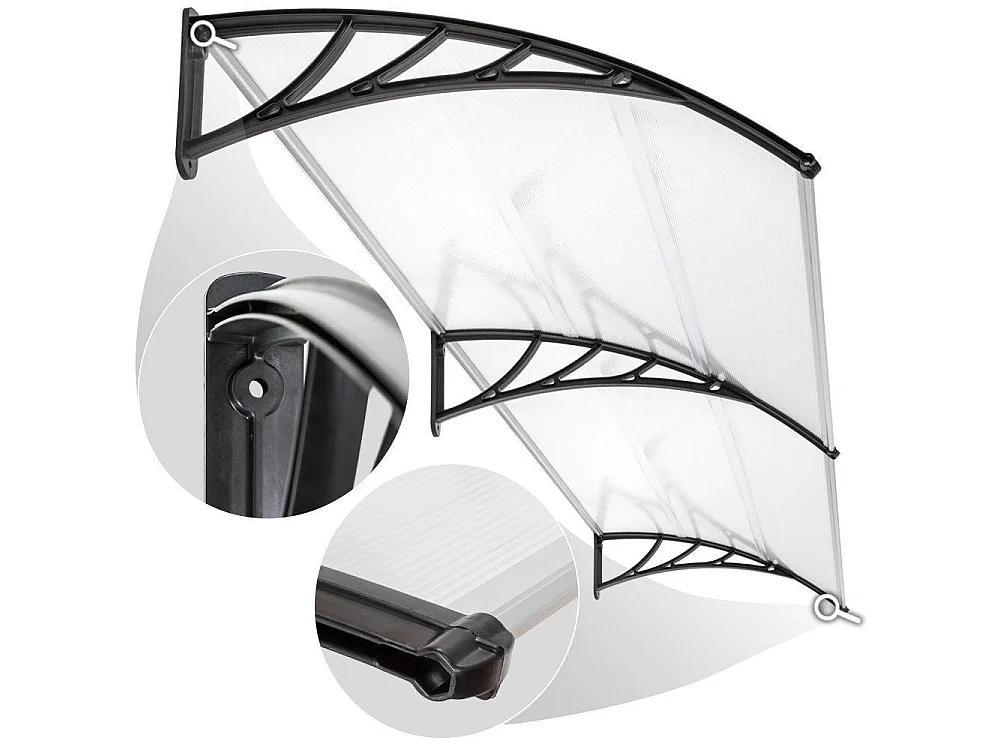 Pensilina porta pensilina moderna per casette da giardino in policarbonato 300 cm 2208292/2