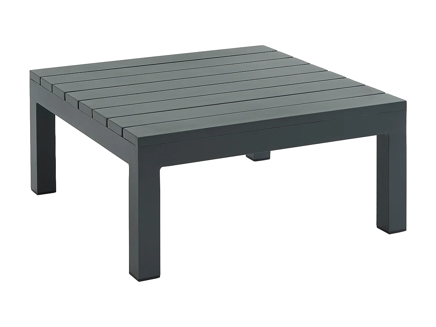 Garten-Sitzgruppe beliebig kombinierbar: 1 Ecksofa + 1 Couchtisch - Aluminium - Anthrazit - RISILI von MYLIA