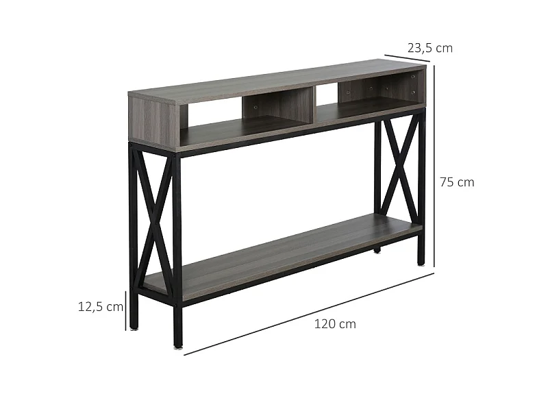 Console table d'entrée BUNBURRY grise