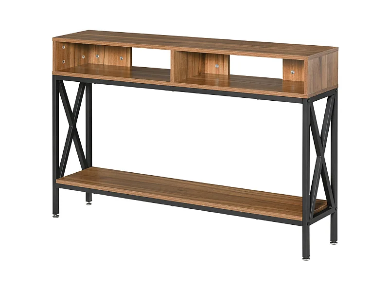 Console table d'entrée LISMORE aspect noyer