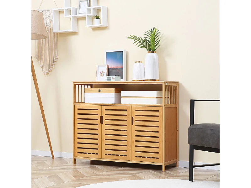 Buffet 3 portes CARLA en bambou