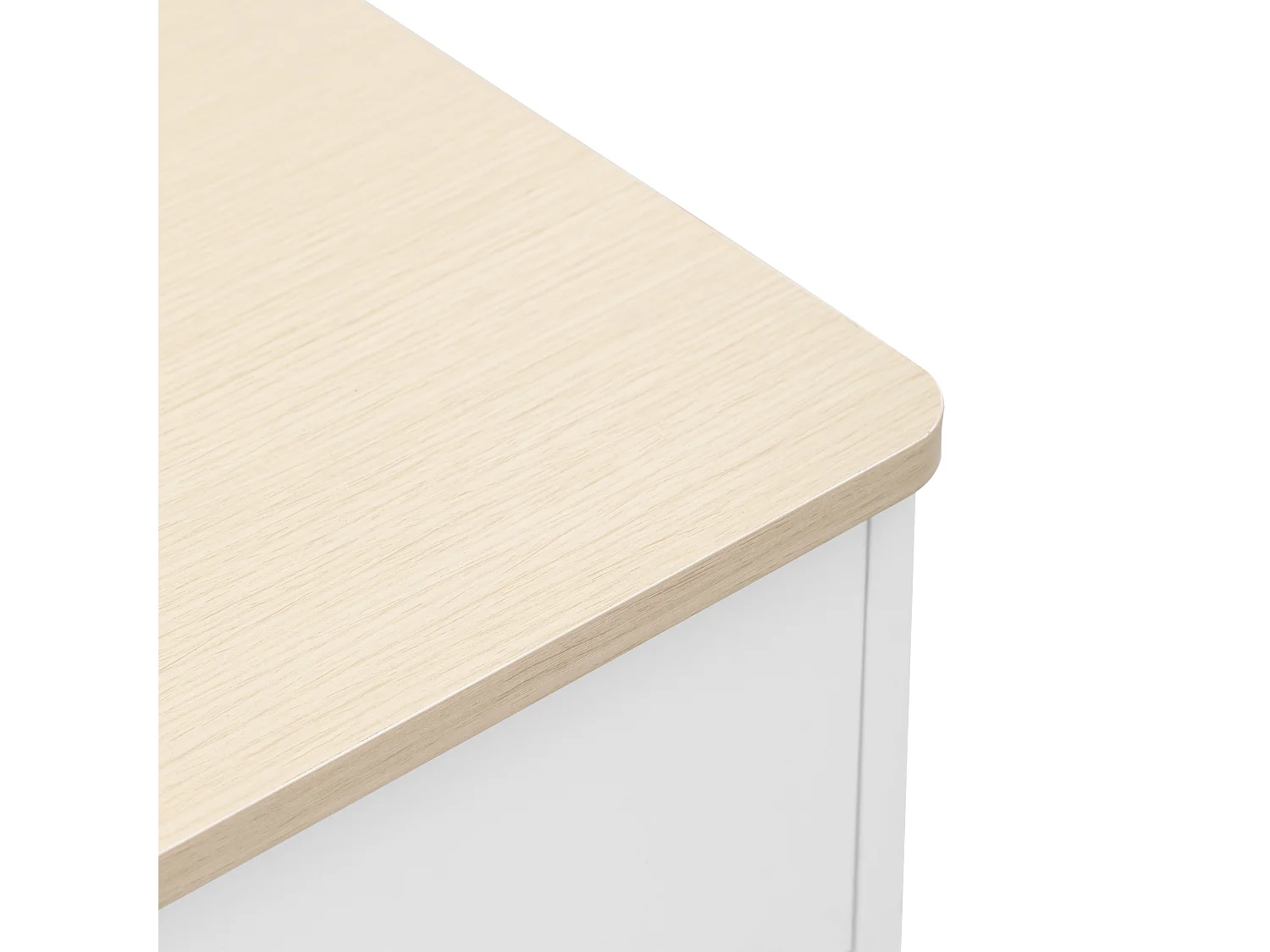 Sideboard für Wohnzimmer – 4 Türen und 3 Schubladen – Spanplatte – Weiß