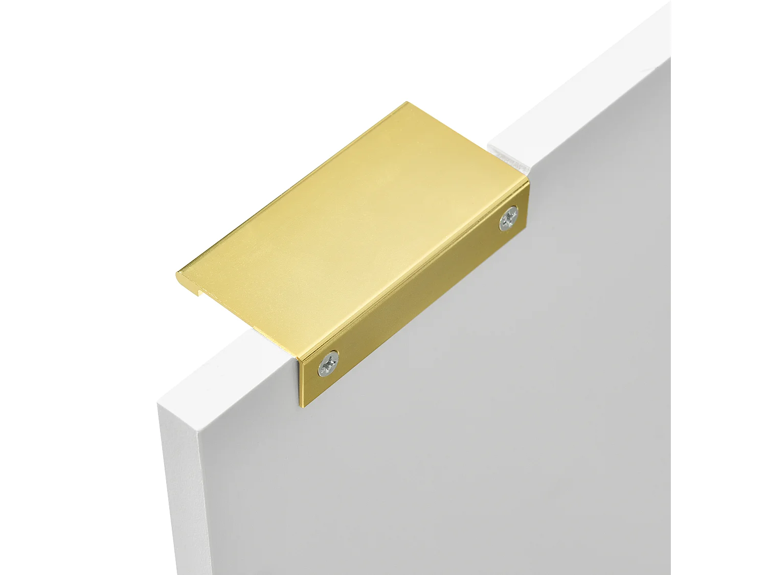 Aparador con 2 puertas - patas y tiradores dorados - estampado floral - blanco