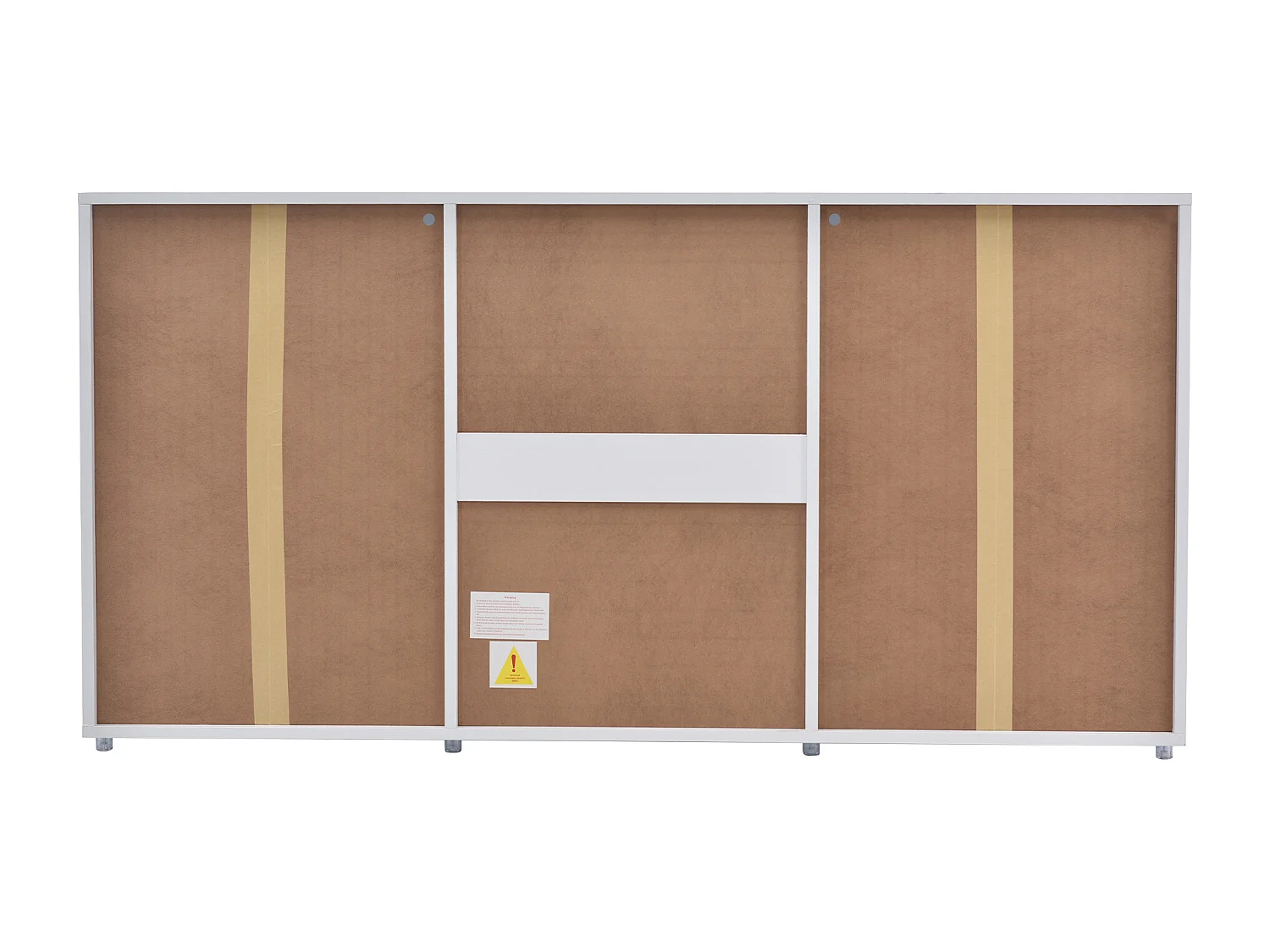 Aparador bajo con LED - 2 puertas y 3 cajones - estantes regulables - Blanco