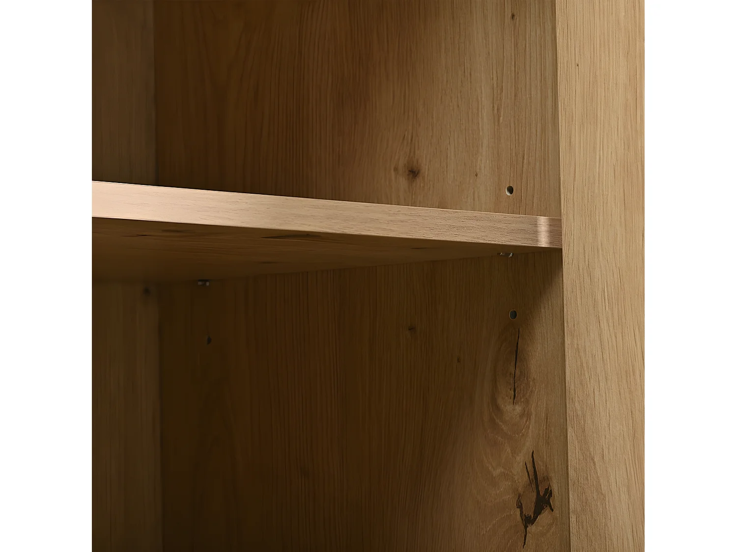 Buffet bas - 3 portes et 3 tiroirs - style industriel - Naturel & Noir