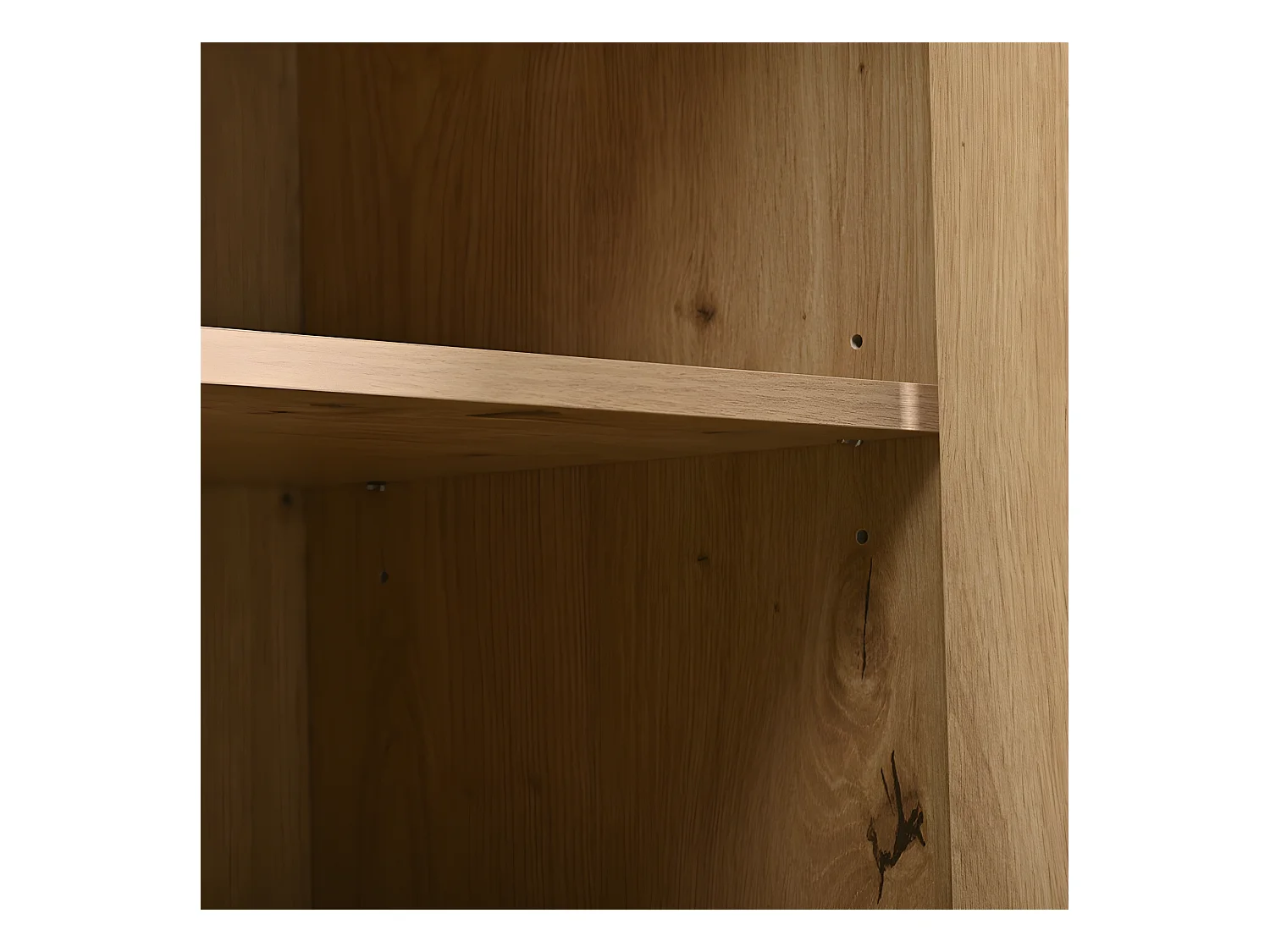 Laag dressoir - 3 deuren en 3 lades - industriële stijl - Naturel & Zwart