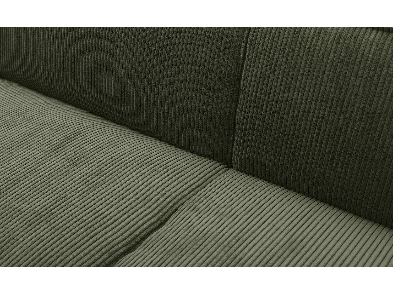 Divano-letto Roger 3 posti Verde velluto a coste