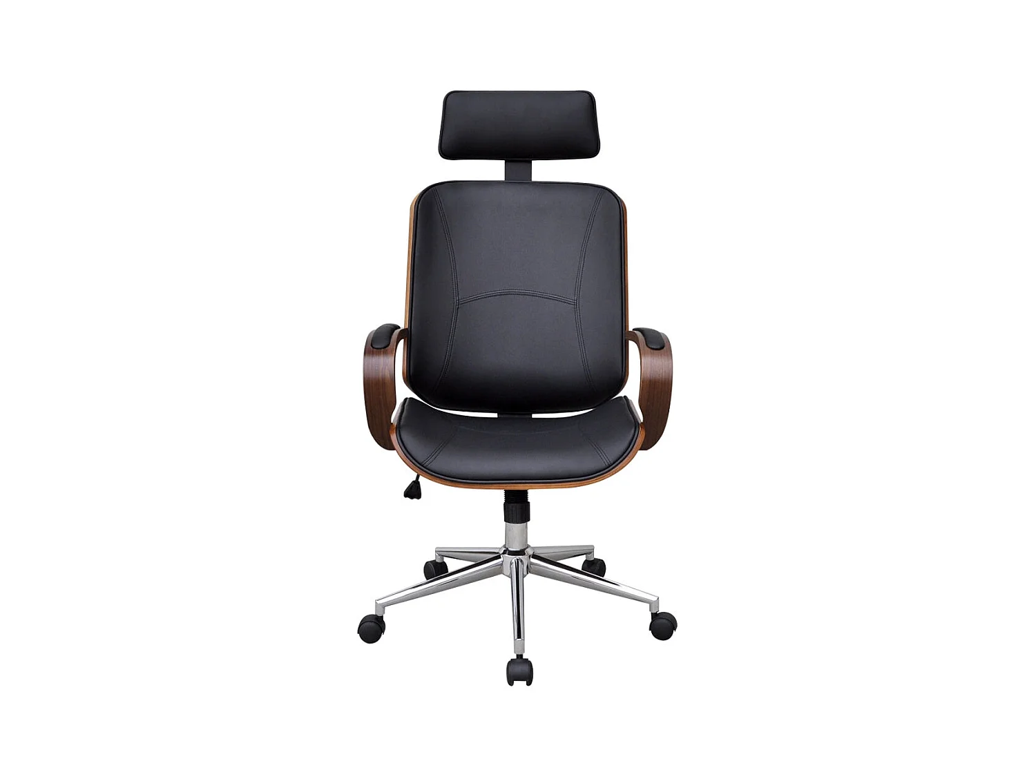 Fauteuil chaise siège de bois marron 64 x 64 x 124 cm 0502018