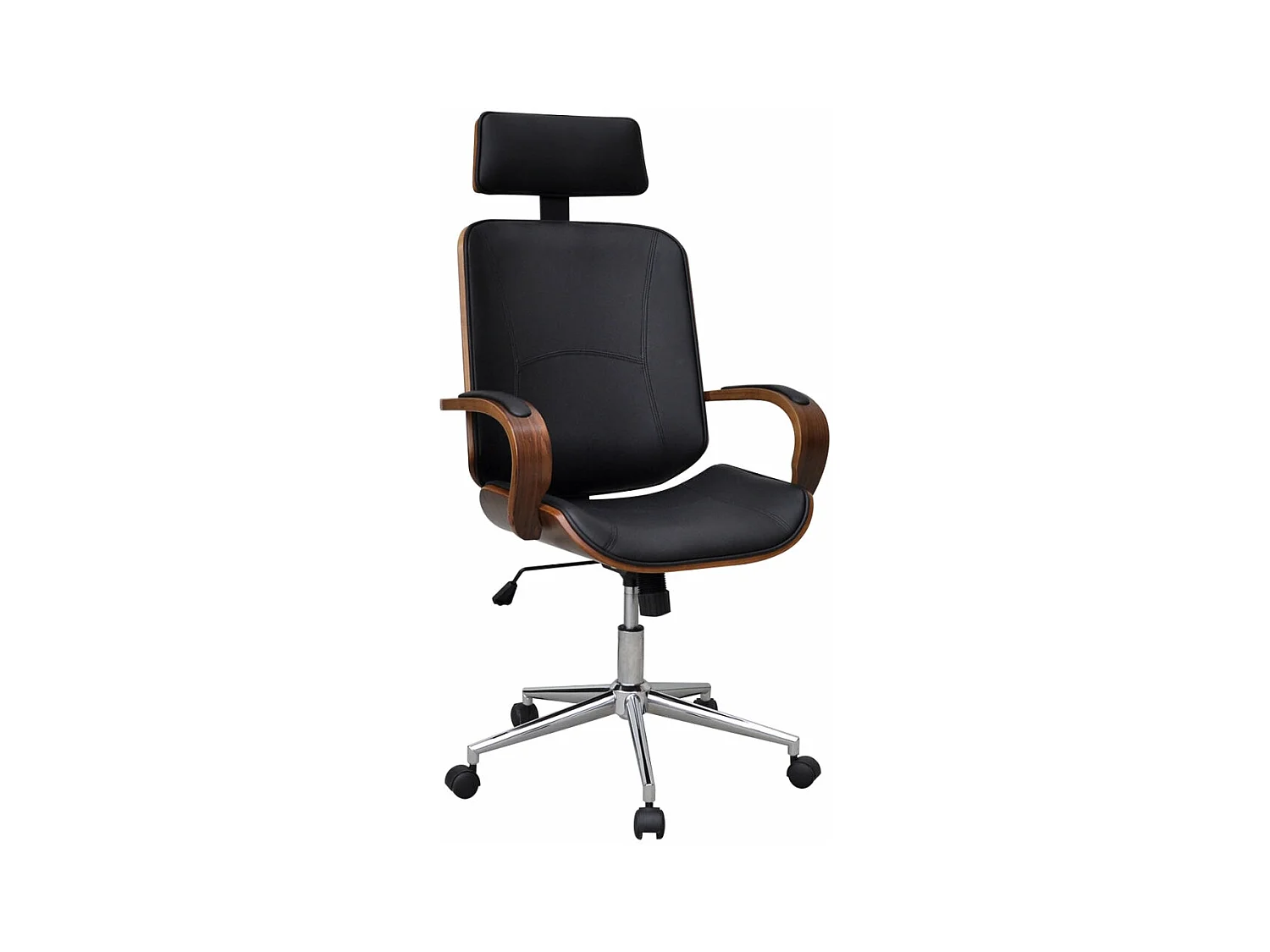 Fauteuil chaise siège de bois marron 64 x 64 x 124 cm 0502018