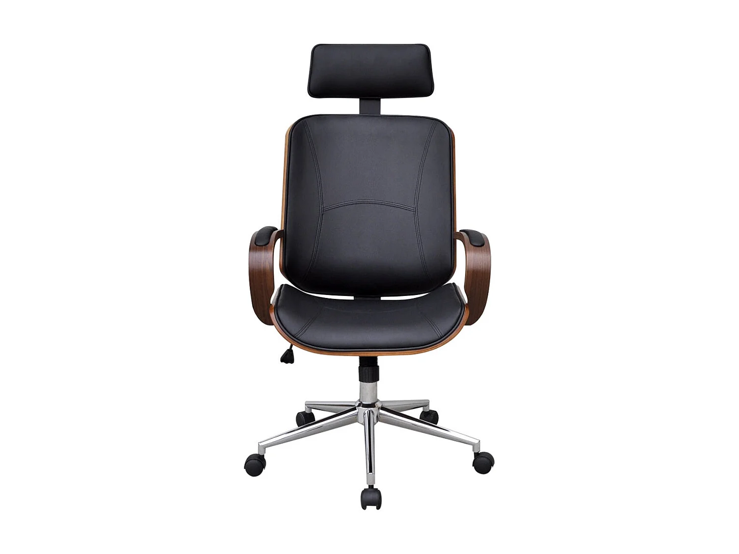 Fauteuil chaise siège de bois marron 64 x 64 x 124 cm 0502018