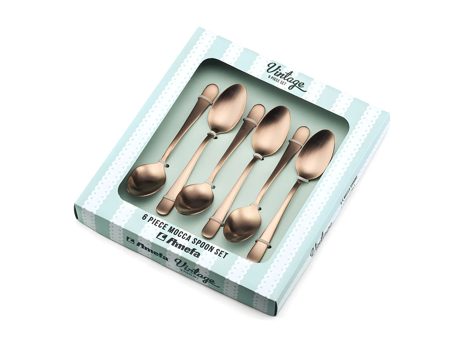 Austin - Service 6 cuillères moka expresso Cuivre mat