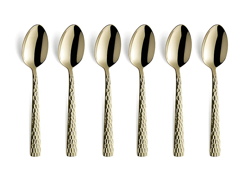 Felicity - 6 cuillères moka Champagne mat