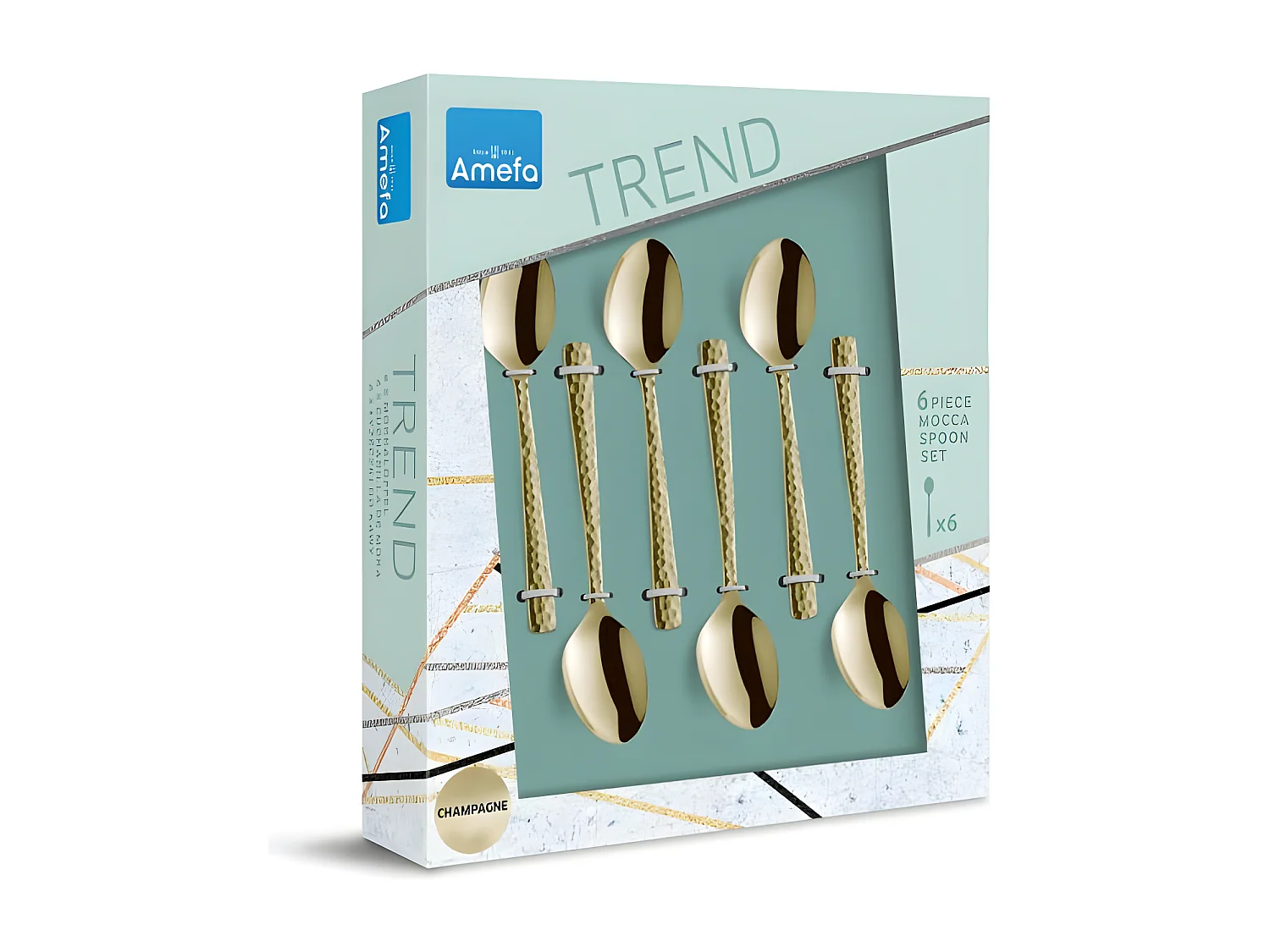 Felicity - 6 cuillères moka Champagne mat
