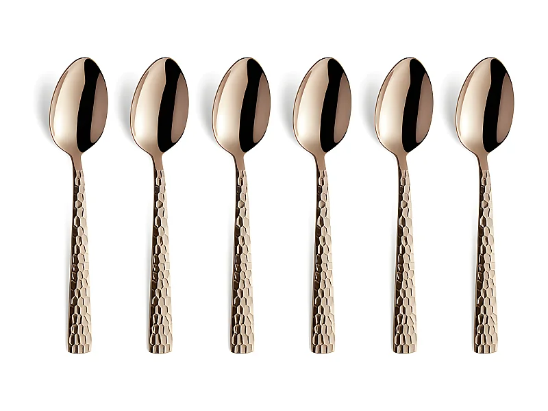 Felicity - 6 cuillères moka Champagne rosé