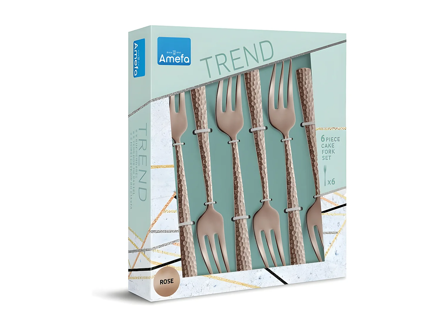 Felicity - Service à gâteaux Champagne rosé