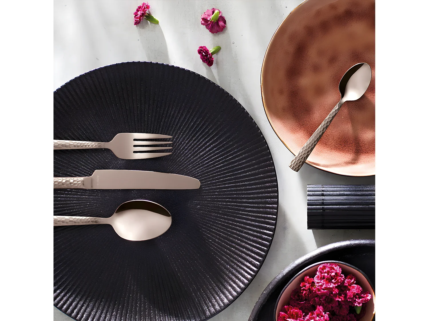 Felicity - Service à gâteaux Champagne rosé