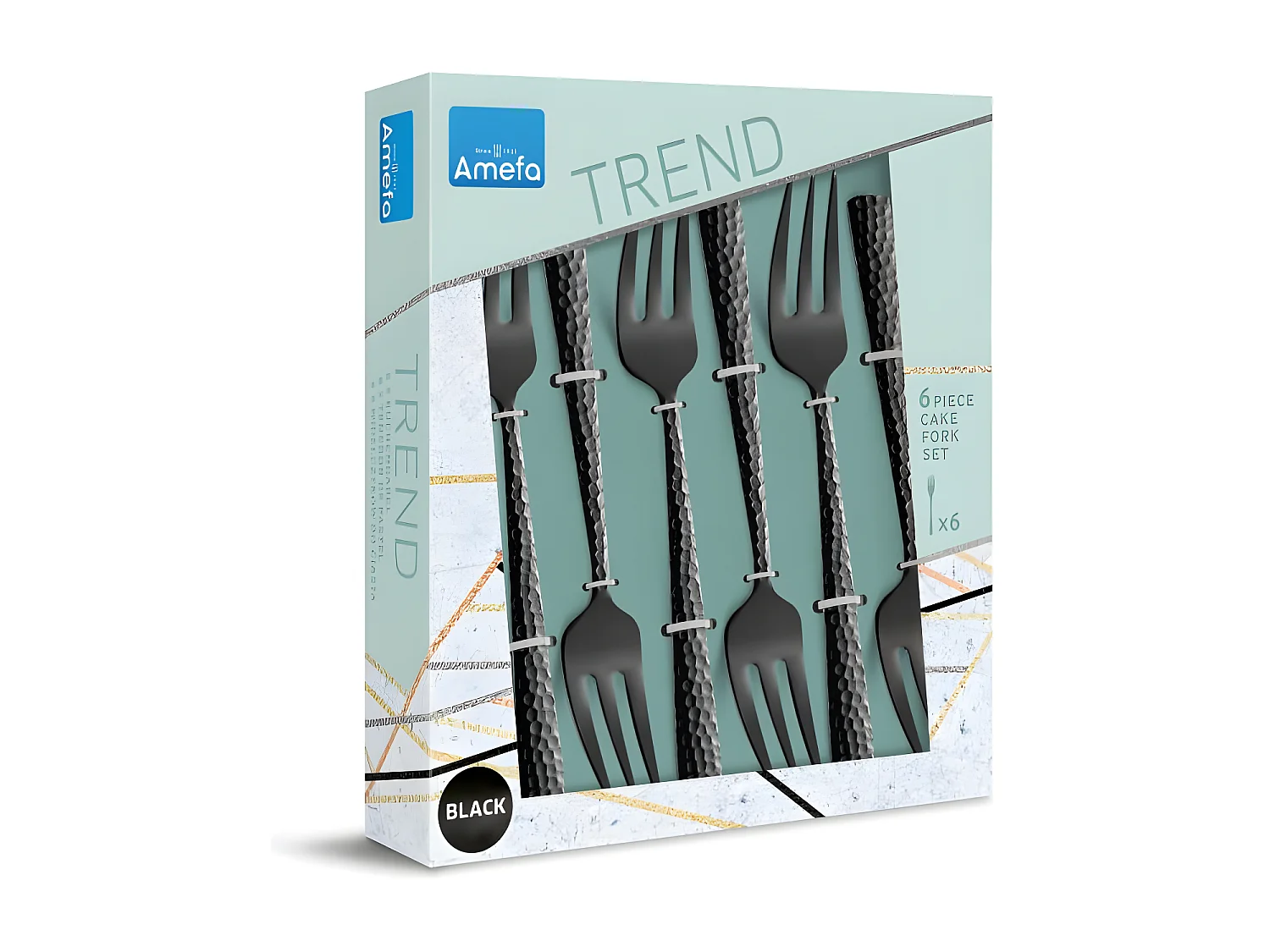 Felicity - Service à gâteaux Noir mat