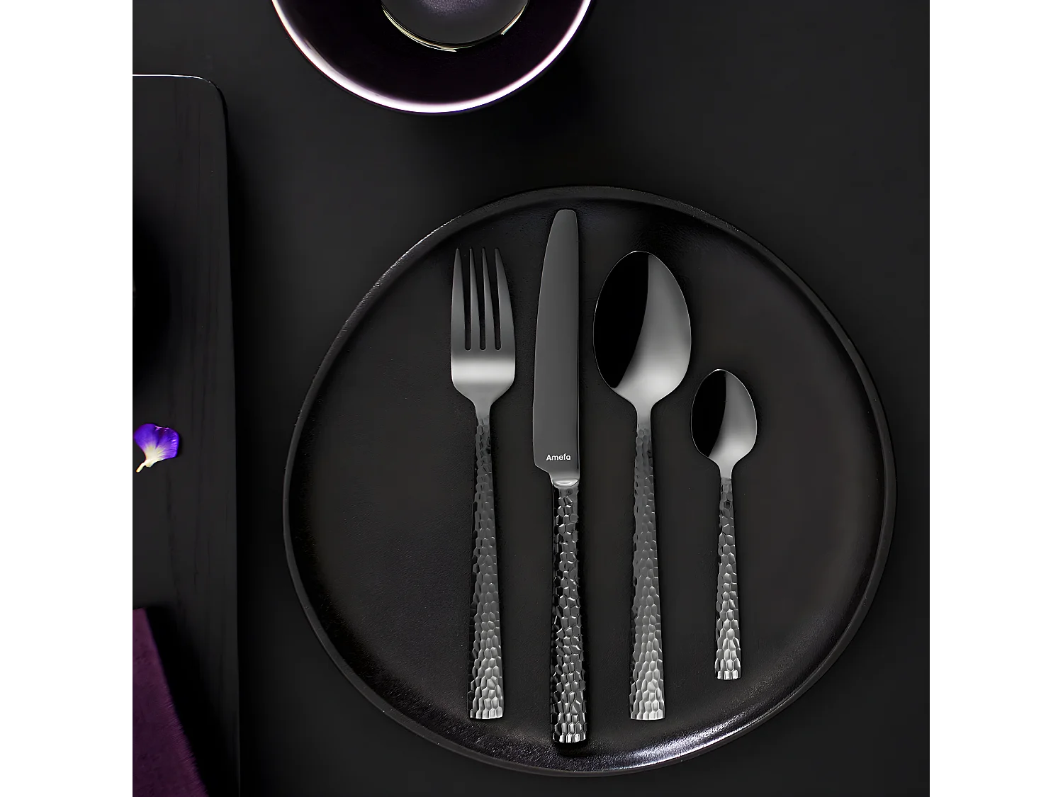 Felicity - Service à gâteaux Noir mat