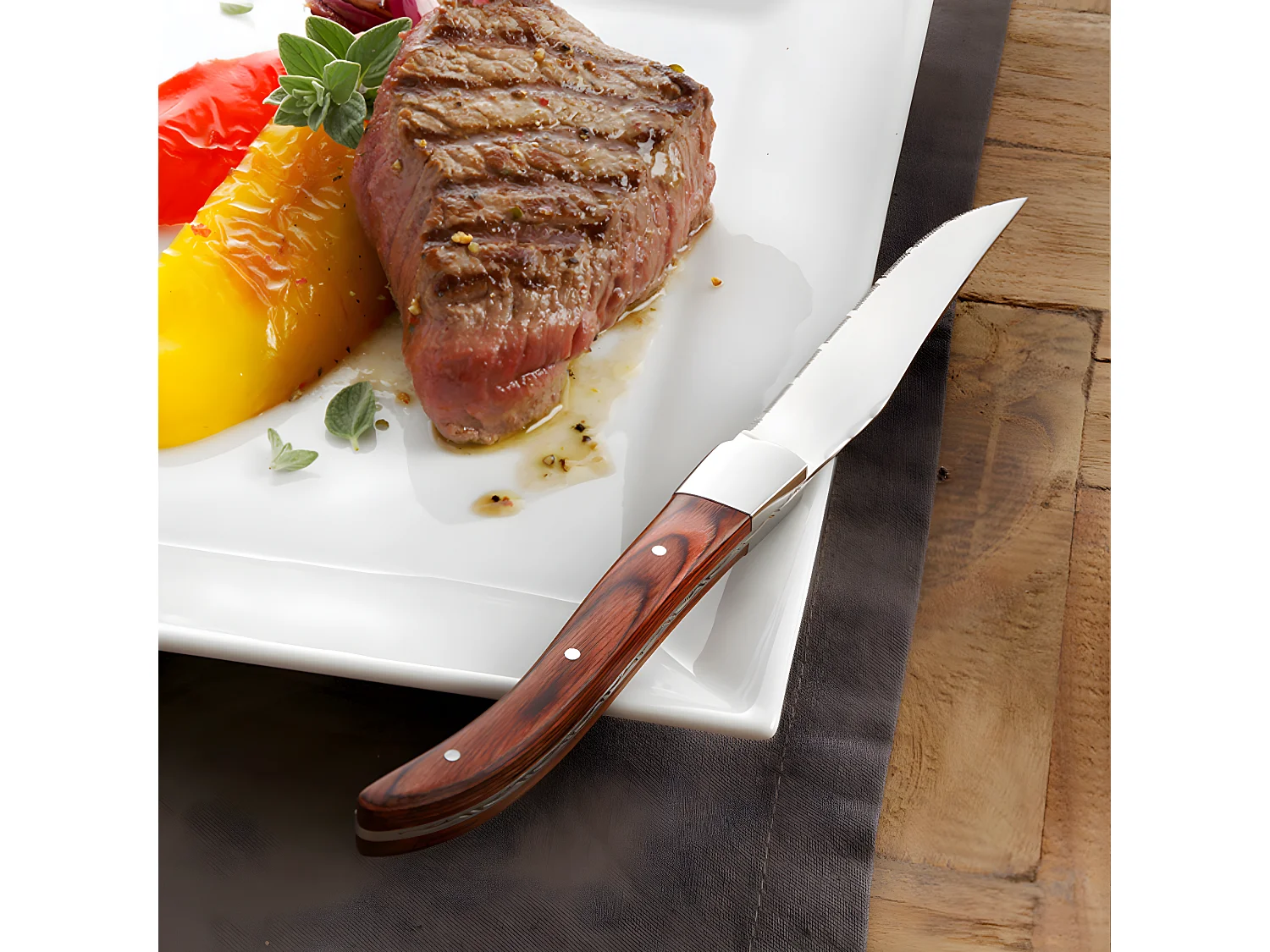 Royal Steak - Coffret 4 couteaux steak Bois