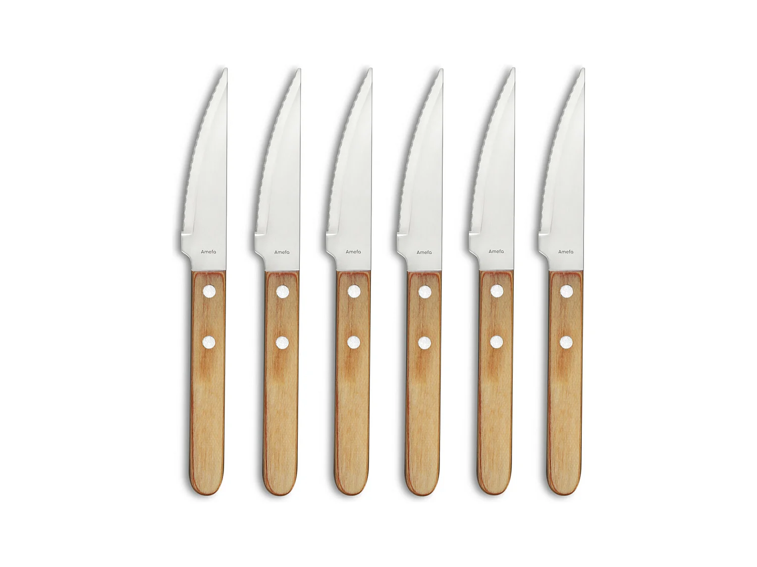 Steak Pizza Jumbo Bois - Set 6 couteaux steak