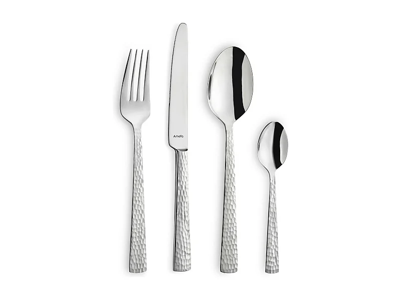 Talheres 24 peças Amefa Felicity Inox Martelado - Conjunto Elegante