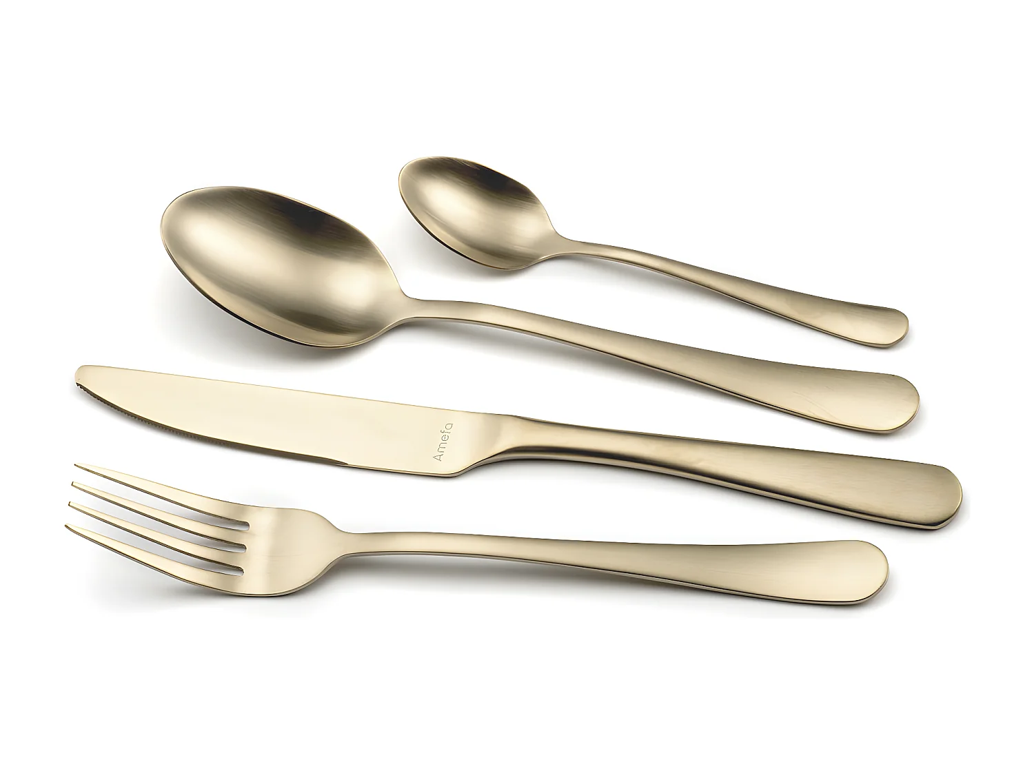 24-teiliges Besteckset Austin Champagne aus Edelstahl mit PVD-Finish