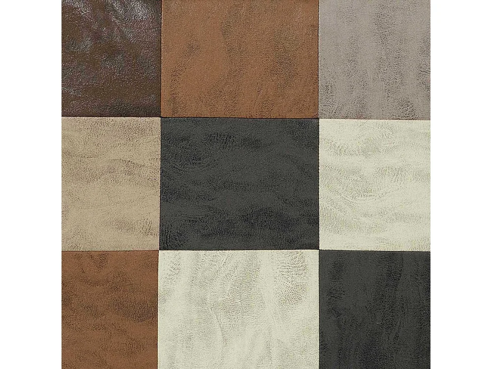 Coffre Banc Pliable Patchwork Pu Marron