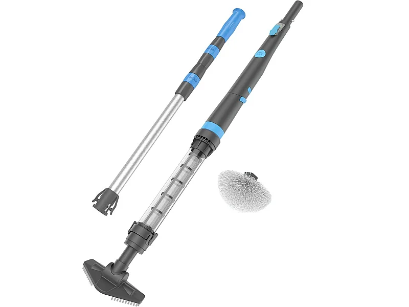 Aspirateur et brosse électrique rechargeable pour piscine et spa - 260cm - Bleu