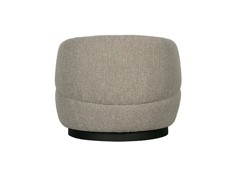 Fauteuil pivotant en tissu bouclé WOOLLY