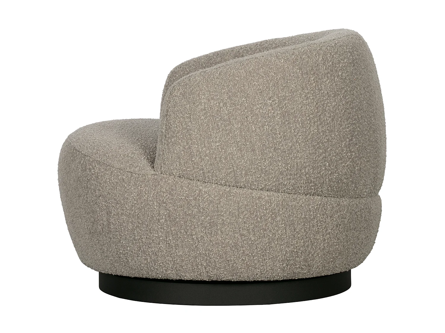 Fauteuil pivotant en tissu bouclé WOOLLY