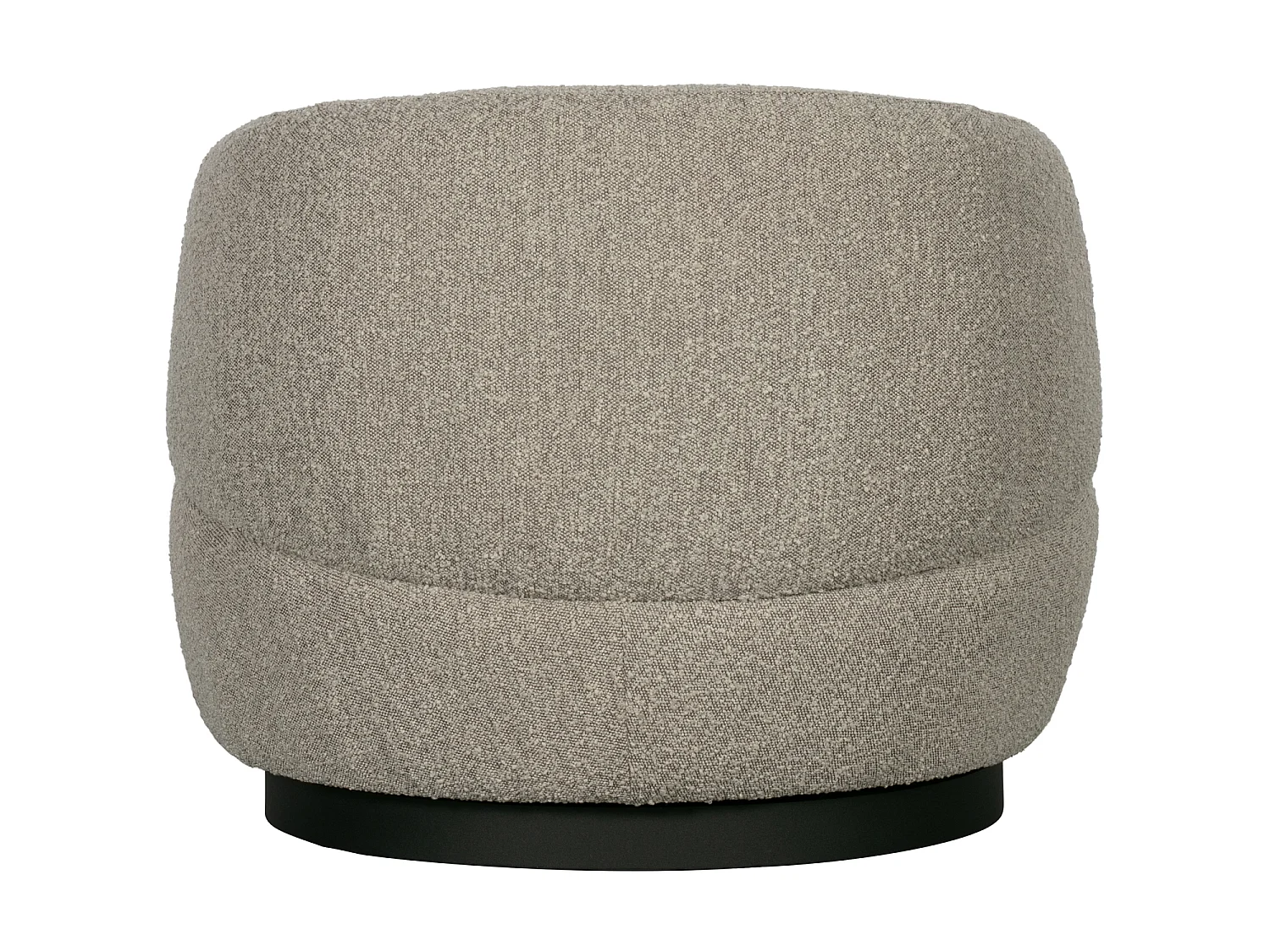 Fauteuil pivotant en tissu bouclé WOOLLY