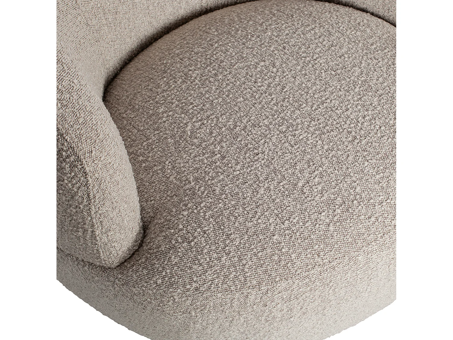 Fauteuil pivotant en tissu bouclé WOOLLY
