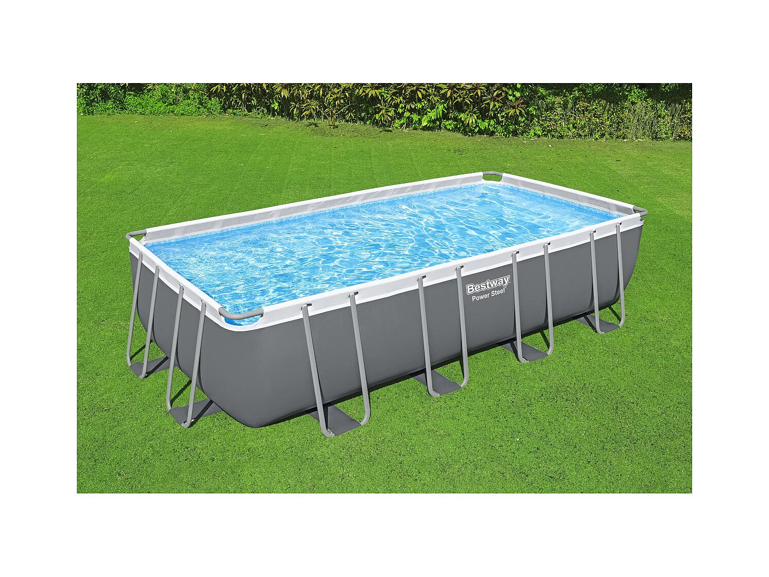 Piscina Fuori Terra Bestway Power Steel 549x274x122 cm con Pompa Filtro a Cartuccia 5.678 L/H con Telo Copertura e Scaletta
