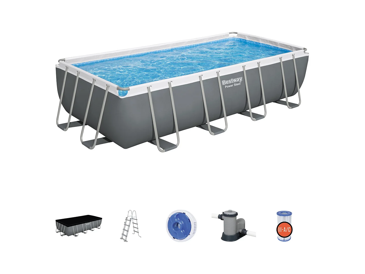 Bestway Kit piscine hors sol 5,49 x 2,74 x 1,22 m - 56465