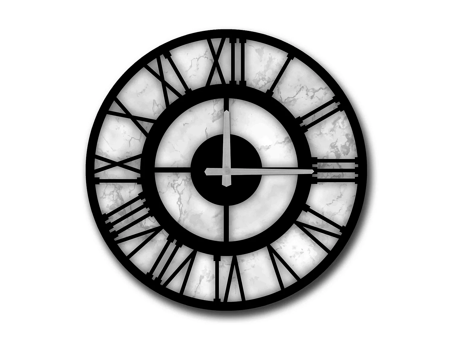 Horloge décorative MDF style marbre