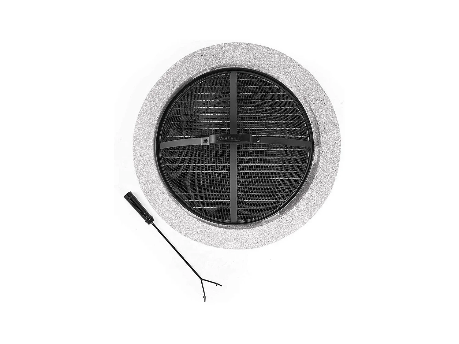 Brasero grill en MGO  -  L60.5 x l60.5 x H42.5 cm - GARMONA