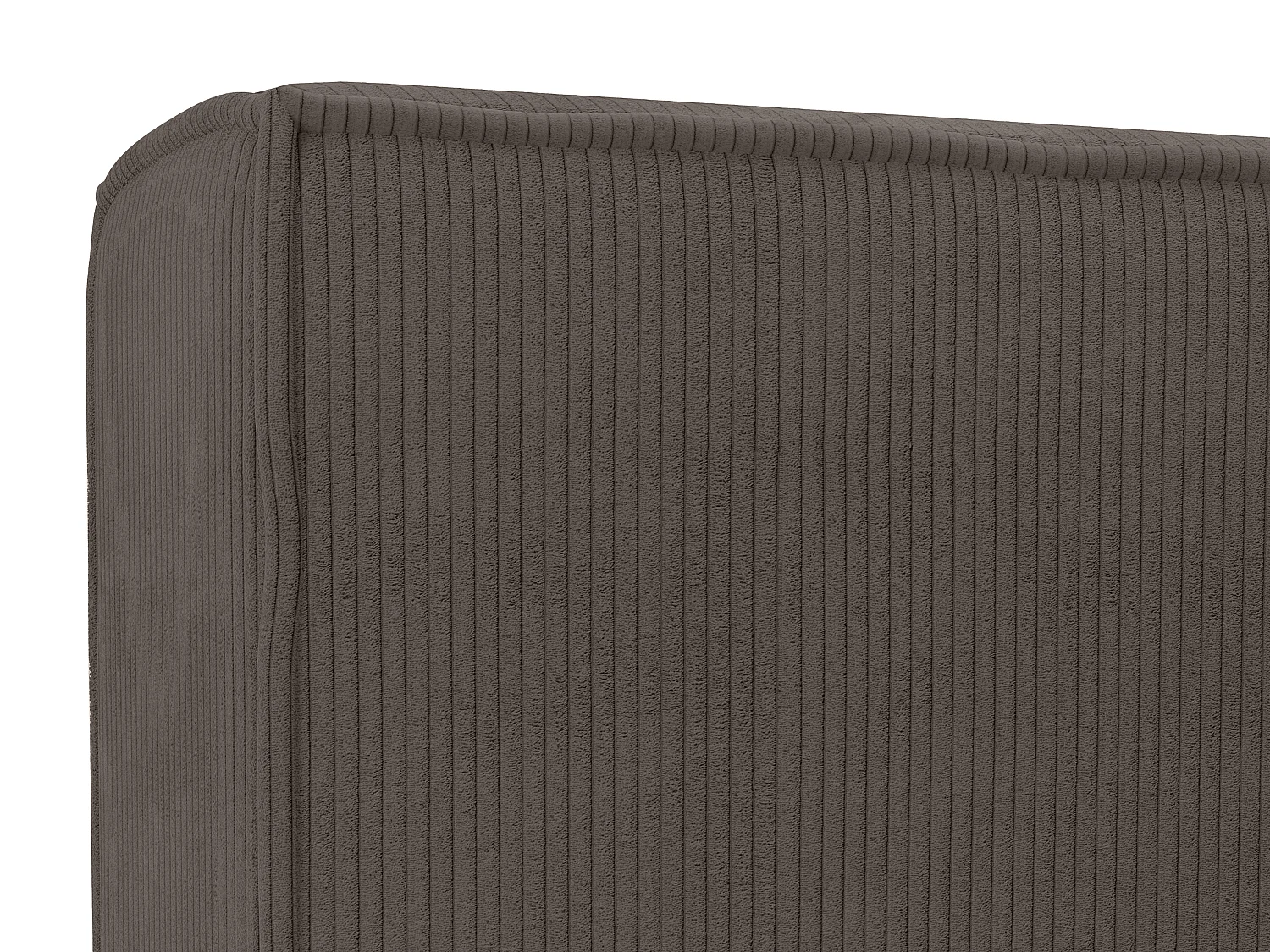 Bett mit Bettkasten - 140 x 190 cm - Cord - Taupe - TIMANO von Pascal Morabito