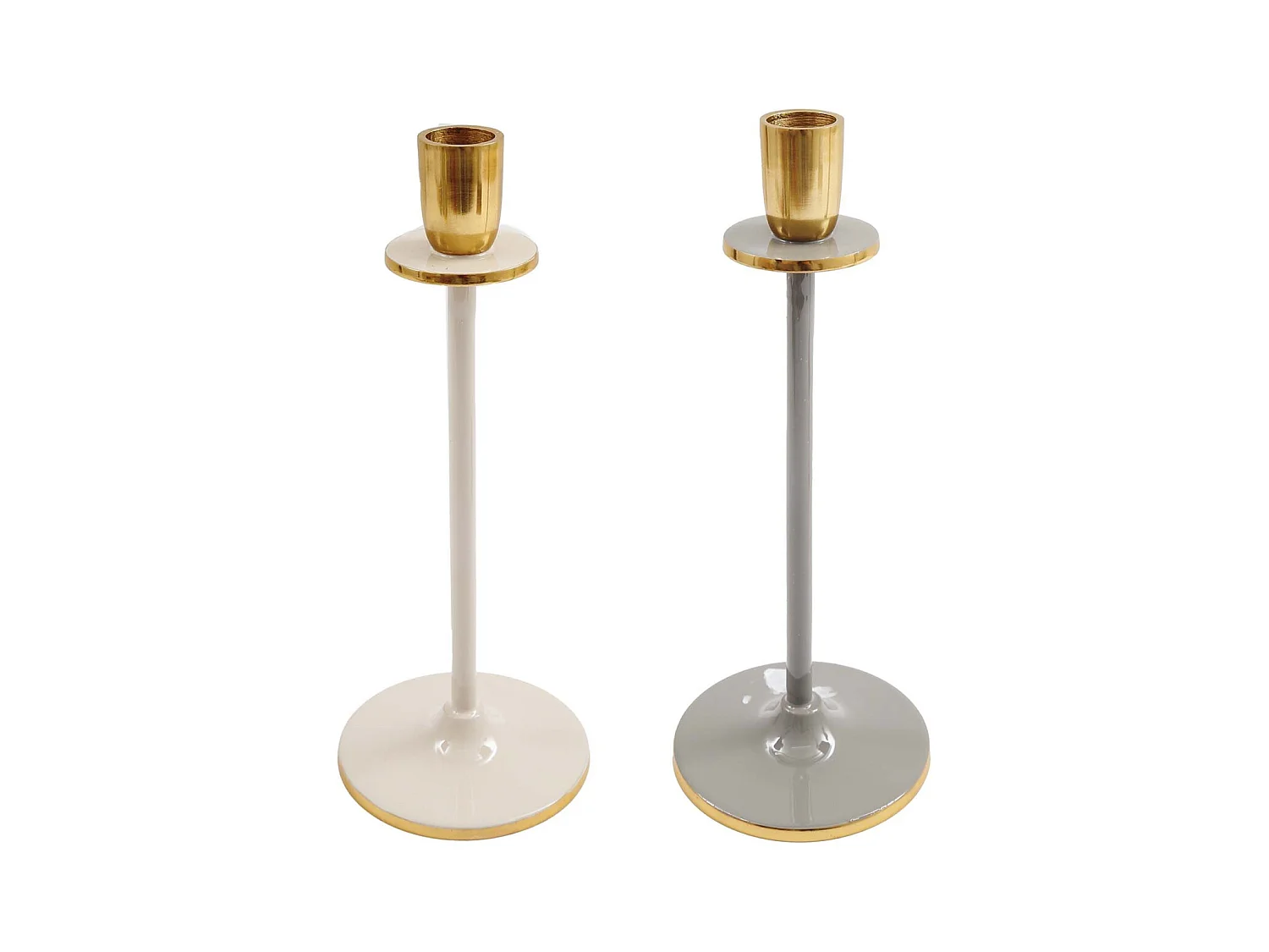 Bougeoir en aluminium 20 cm Tonal Irina (Lot de 2)