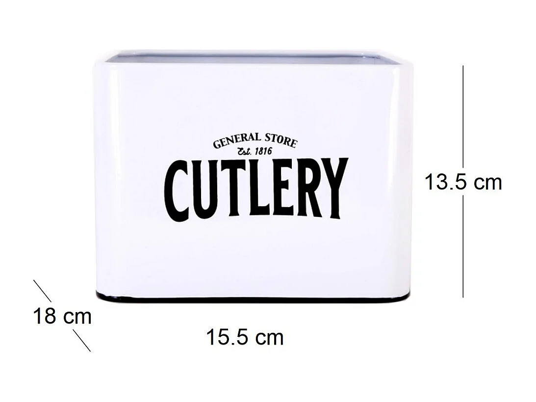 Boite à couverts en fer blanc General store